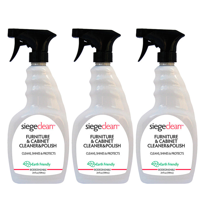 3 Pc Wood Cleaner Polish Furniture Cabinets Removes Stains Restores Shine 24 oz