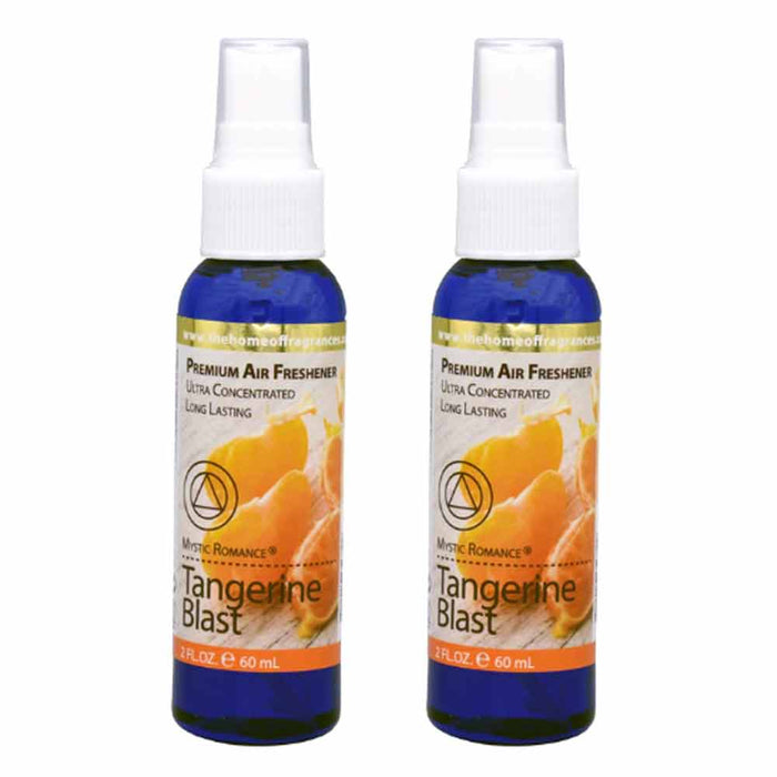 2 Bottles Tangerine Air Freshener Odor Eliminator Spray Home Car Office Clean