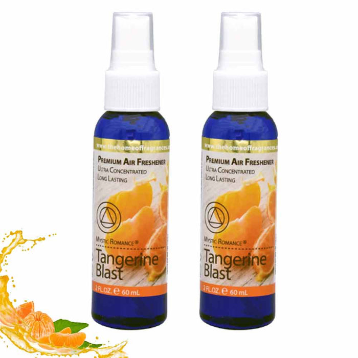 2 Bottles Tangerine Air Freshener Odor Eliminator Spray Home Car Office Clean