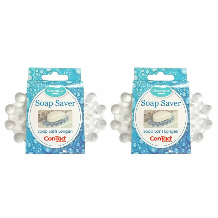 2 Pack Plastic Soap Saver Bar Holder Tray Bathroom Counter Shower Draining Dish