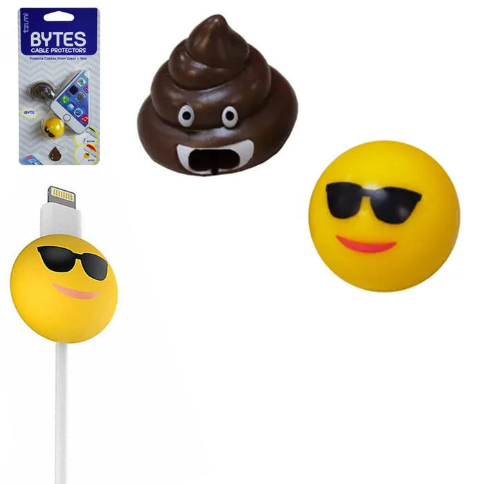 8 Pack Charging Cable Protector Emoji Protective Charger Cord Saver Cell Phones