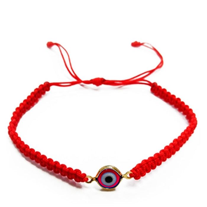 Lucky Evil Eye Adjustable Bracelet Nazar Kabbalah Amulet Red String Protection