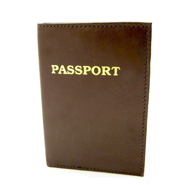 1 RFID Blocking Leather Passport Holder Wallet Cover Case Safety Protector Brown