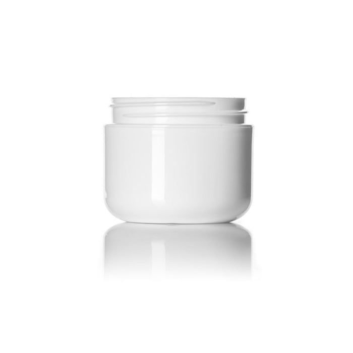 50 Pcs WHITE Sturdy Thick Double Wall Plastic Container Jar 1.7oz Foam Lined Lid