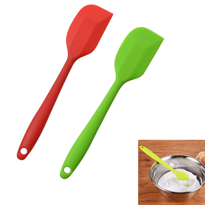 2 Pack Flexible Silicone Spatula Heat Resistant Non-Stick Rubber Serving Utensil
