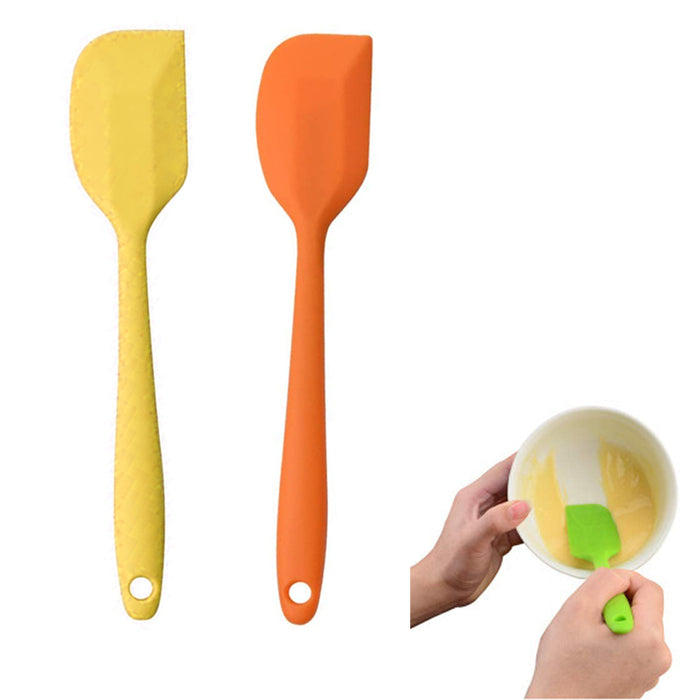 2 Pack Flexible Silicone Spatula Heat Resistant Non-Stick Rubber Serving Utensil