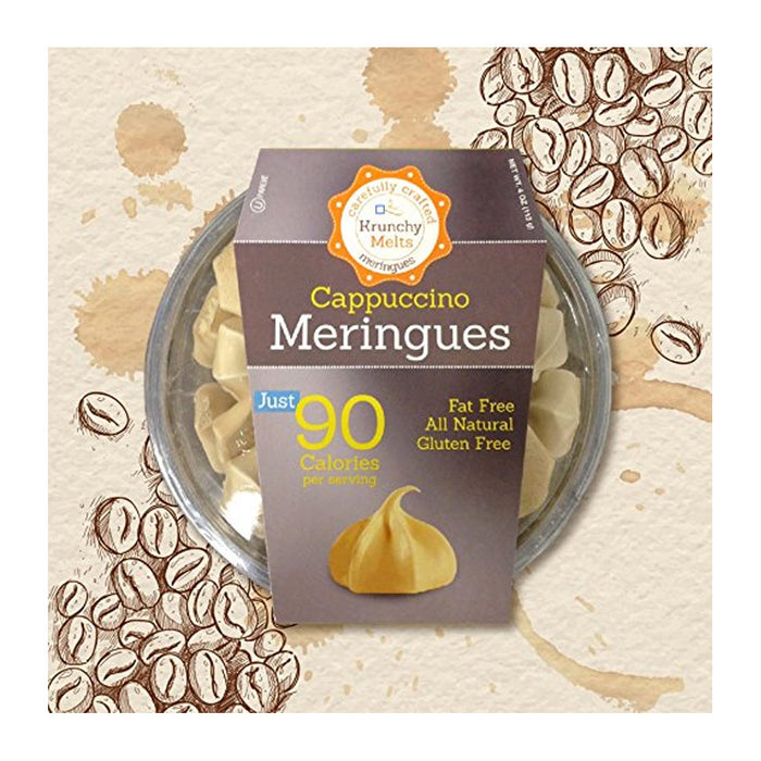 2 Boxes Cappuccino Meringues Cookies Fat Free Low Calories Treats Snacks Coffee