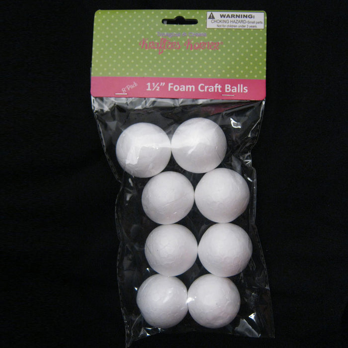 50 Foam Polystyrene Art Craft Styro White Balls Project Styrofoam 3/4" 1" 1 1/2"