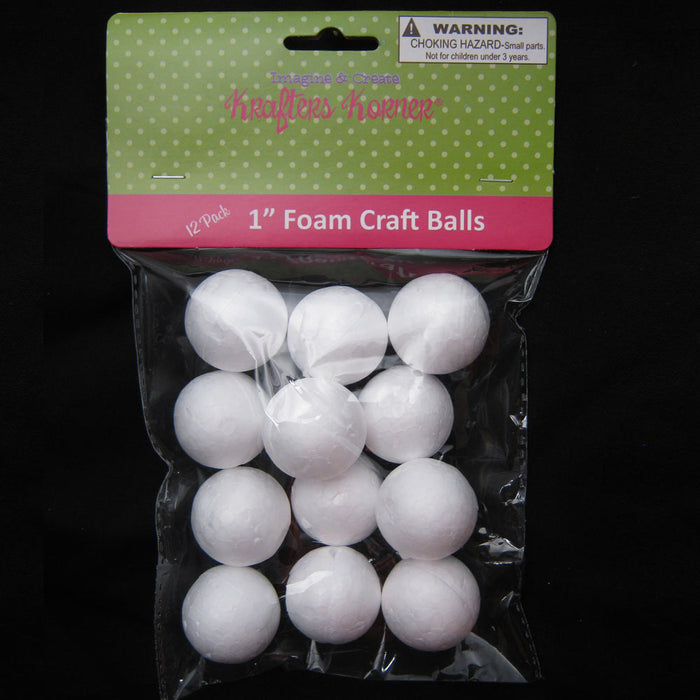 50 Foam Polystyrene Art Craft Styro White Balls Project Styrofoam 3/4" 1" 1 1/2"