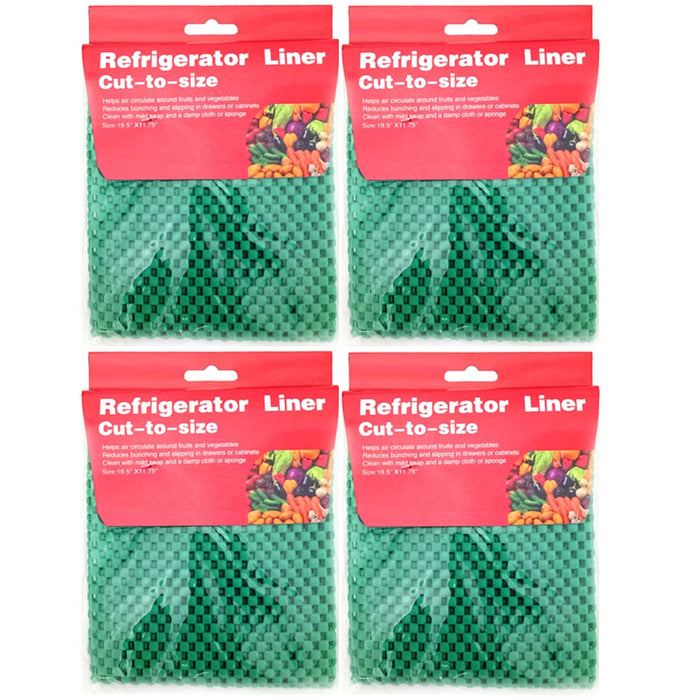 4 Packs Refrigerator Liner Anti-Slip Cushioned Nonstick Reusable Sheet Spill Mat