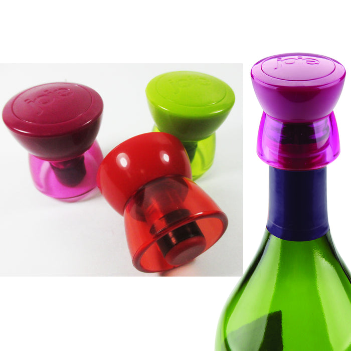 2 Wine Bottle Stopper Joie Twist Top Seal Cap Reusable Vacuum Sealed Cover Saver