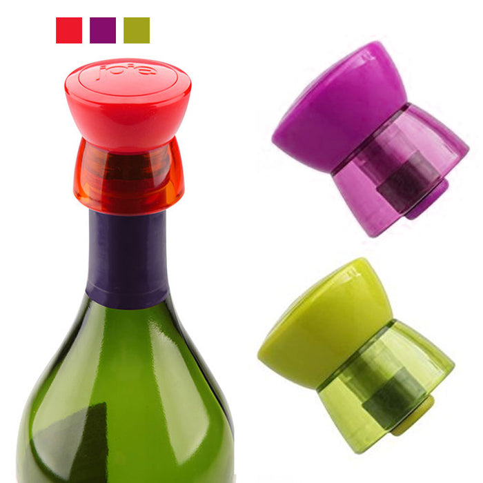 2 Wine Bottle Stopper Joie Twist Top Seal Cap Reusable Vacuum Sealed Cover Saver