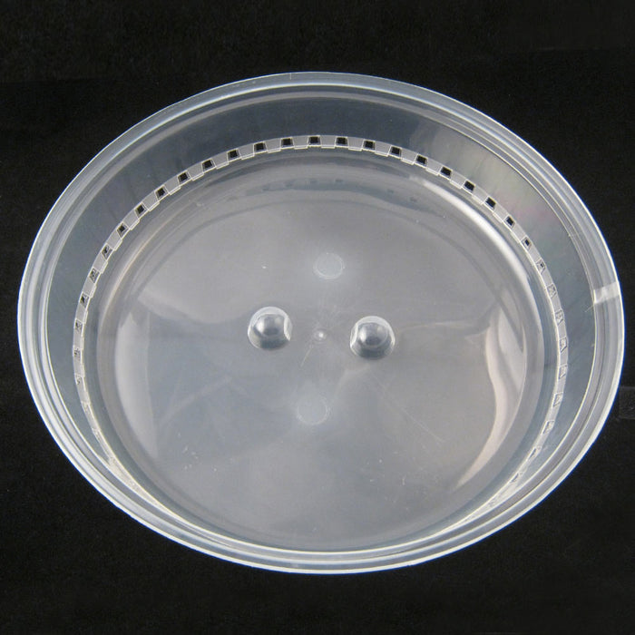 Set Of 2 Plastic Microwave Plate Cover Clear Steam Vent Splatter Lid 10" New