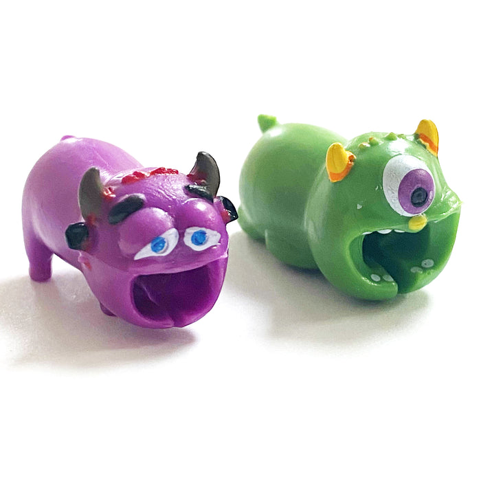 8 Pc Cable Protector Cute Monster Bytes Protective Charging Charger Cord Saver
