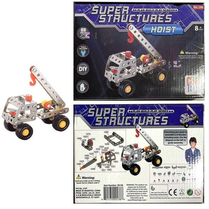 2 Mechanical DIY Metal Model Kit Structure Helicopter Plane Truck Build Gift Toy