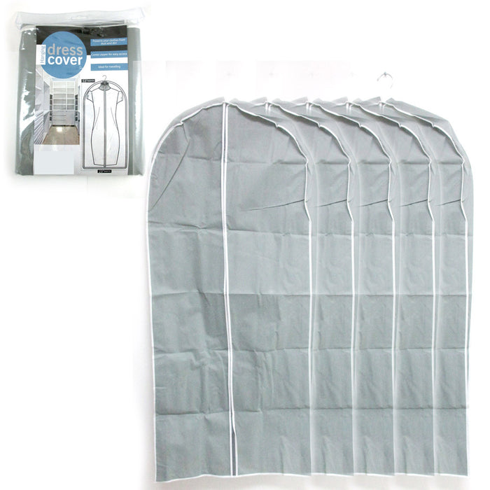 5 Long Dress Gown 53" Suit Garment Bags Breathable Storage Cover Foldable Travel