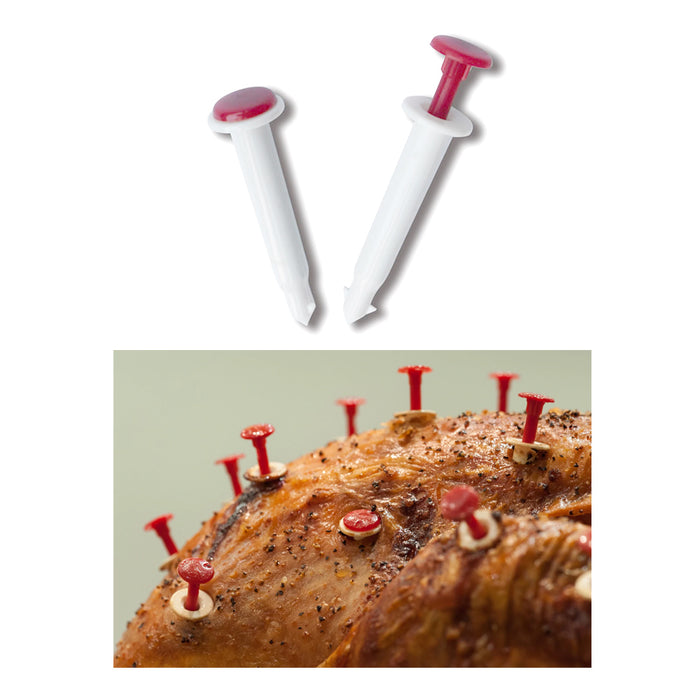 24 X Disposable Pop Up Timer Thermometer Poultry Meat Fish Chicken Turkey Temp
