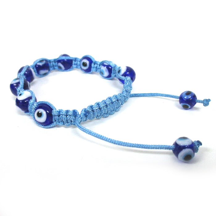 2X Evil Eye Bead Bracelet Crystal Good Luck Hamsa Nazar Protection Adjustable !