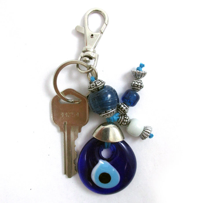 2 Blue Evil Eye Keychain Charm Blessing Protection Good Luck Keychain Gift Charm