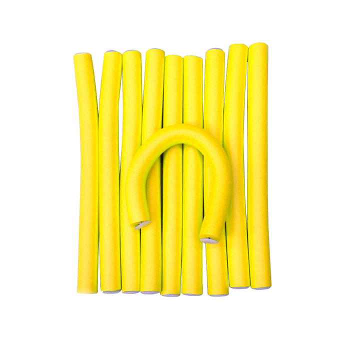 Lot 12 Hair Rollers Curlers Rubber Rod Soft Foam Twister Bendy Tool DIY Styling