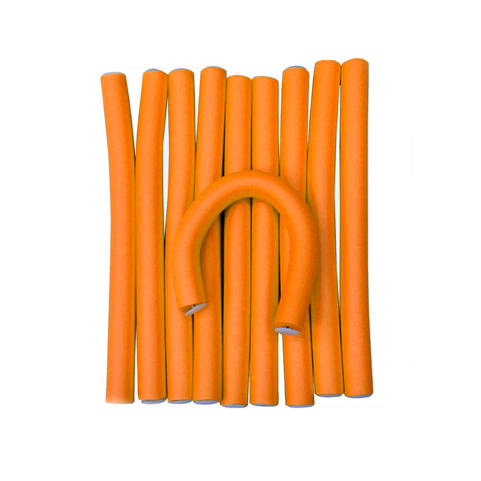 Lot 12 Hair Rollers Curlers Rubber Rod Soft Foam Twister Bendy Tool DIY Styling