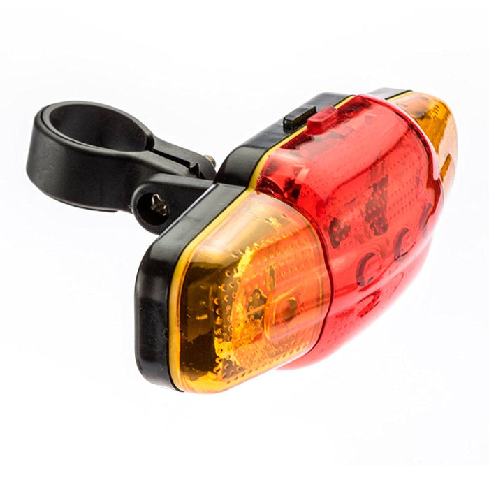 Bike Light 5 Led Yellow Red Blinker Flasher Bicycle Safety Night Road Reflector