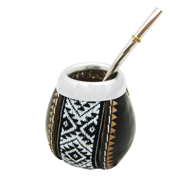 ARGENTINA MATE GOURD YERBA TEA WITH STRAW BOMBILLA KIT DIET HEALTHY DRINK 7836 !