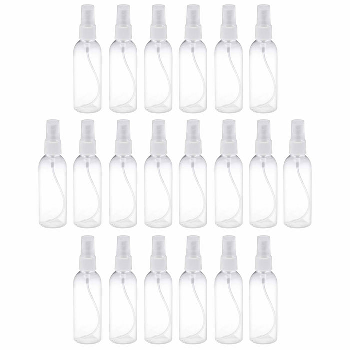 20 Spray Bottles Travel Transparent Plastic Perfume Atomize Empty Misty 2.7oz