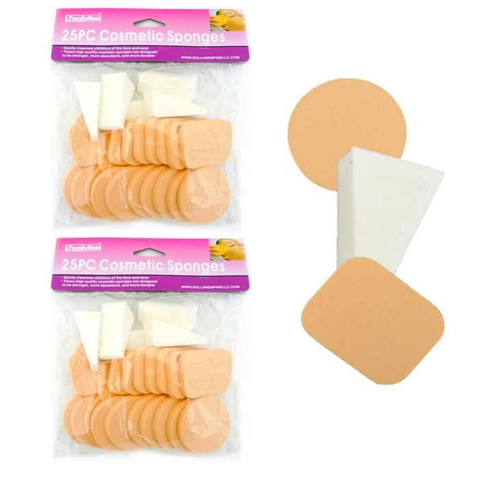 50 Assorted Soft Makeup Sponge Face Pads Powder Puff Cosmetic Make Up Applicator