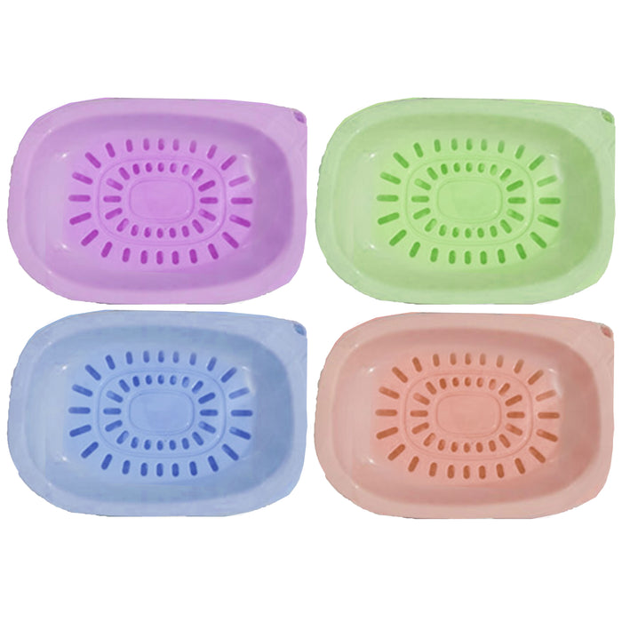 4 Pc Travel Soap Case Dish Storage Container Holder Saver Bath Shower Bar Tray