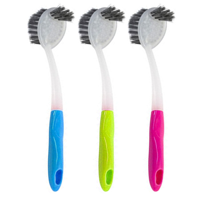 2 X Kitchen Scrub Brush Sink Dish Washing Vegetable Scrubber Multi Purpose Clean