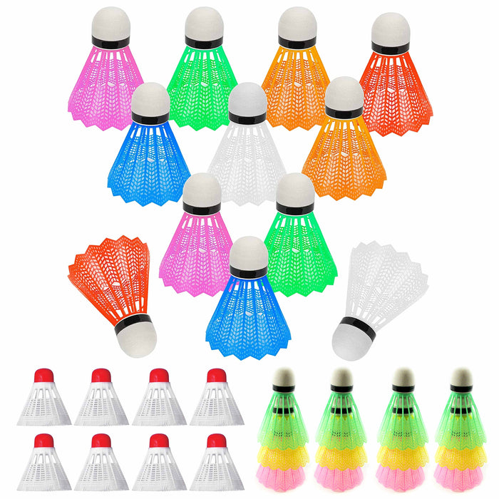6 PCS Shuttlecock Nylon Feather Badminton Birdies Training Sport Sturdy Shuttles