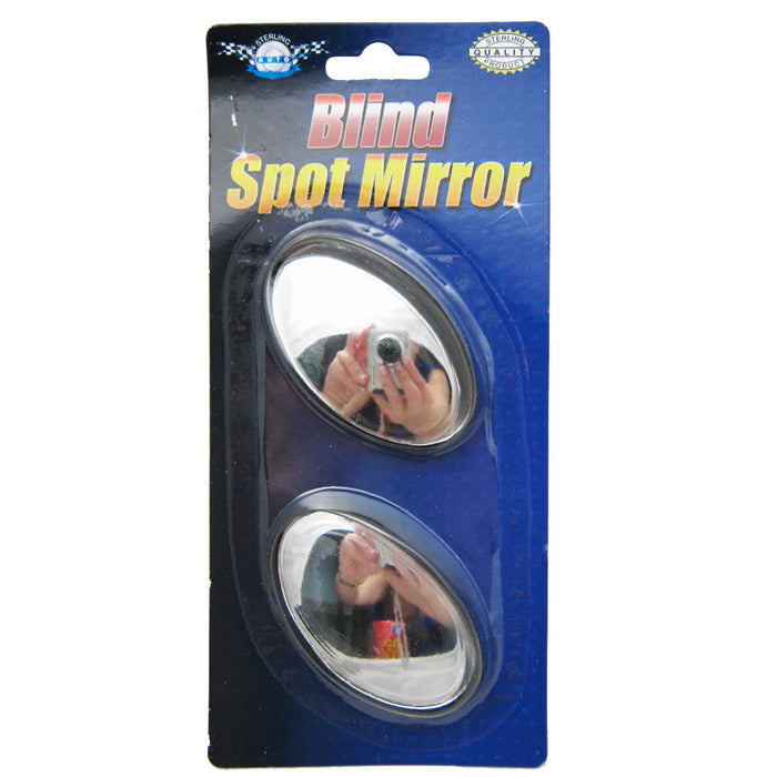 2 Universal Wide Angle Oval Rear Side View Blind Spot Mirror SUV Car Peel Stick