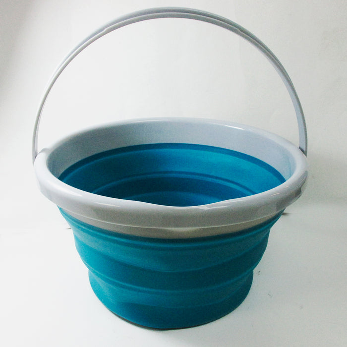 New 2.5 Gallon Collapsible Bucket Foldable Silicone Clean Camp Washing Car Water