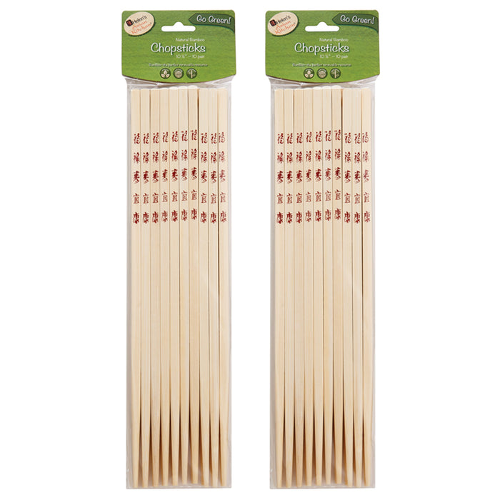 20 Pair Chopsticks Chinese Japanese Sushi Reusable Wooden Bamboo Design Pattern