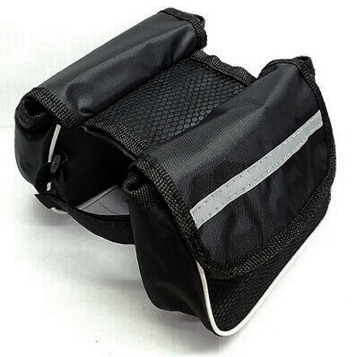 1 Bicycle Mountain Bike Cycling Sport Frame Pannier Front Tube Double Bag Pouch