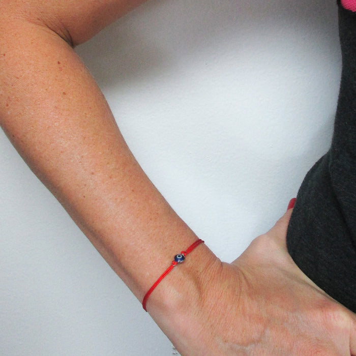 2 Pack Evil Eye Bracelet Red String Kabbalah Nazar Lucky Charm Protection Gold