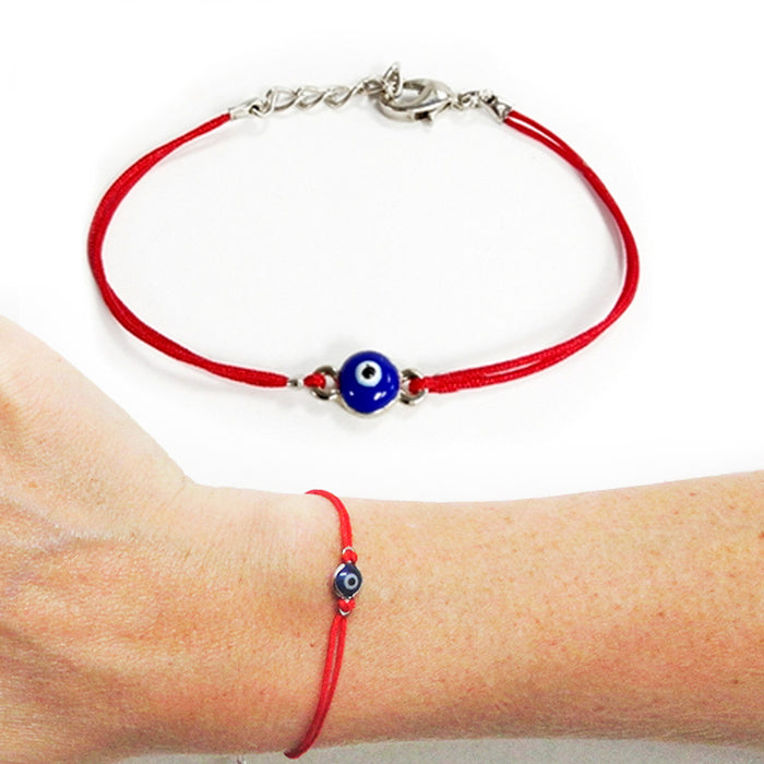 2 Pack Evil Eye Bracelet Red String Kabbalah Nazar Lucky Charm Protection Gold