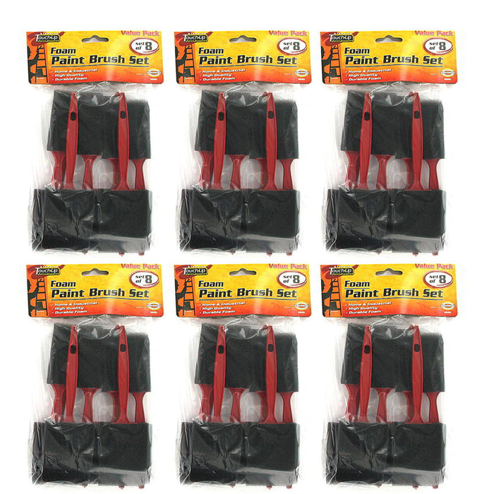 48 Pc Disposable Paint Foam Brushes 3" 2" 1" Brush Tool Fabric Painting Crafts !