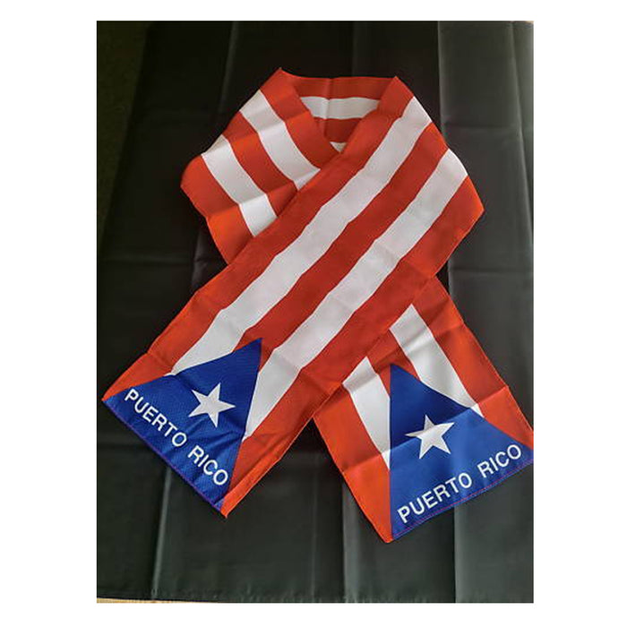 Puerto Rico Scarf Flag Bandera Patriotic Long Banner Head Wrap Knitted Fashion