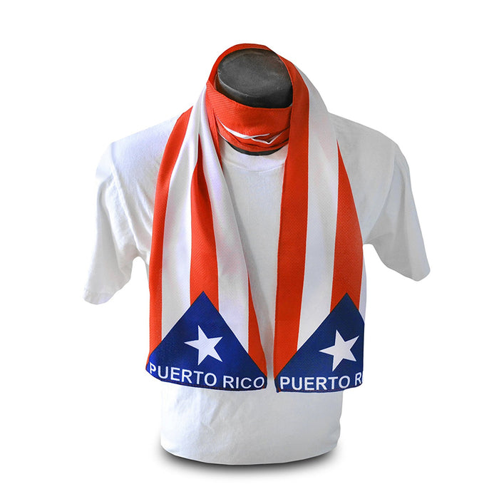 Puerto Rico Scarf Flag Bandera Patriotic Long Banner Head Wrap Knitted Fashion