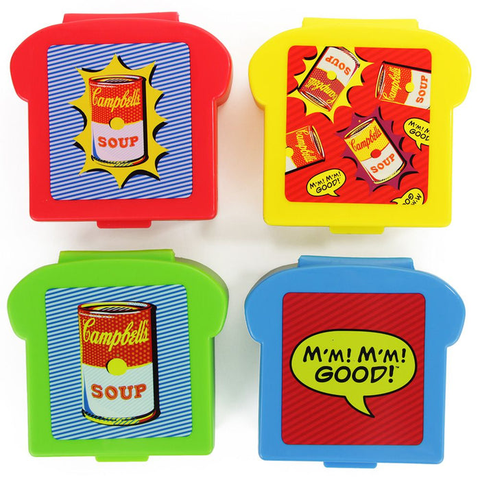 Sandwich Container Keeper Lunch Box Snack Safe Food Storage Hold Hinged Reusable