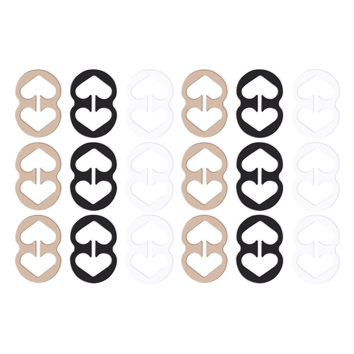 18Pc Bra Clips Perfect Lift Adjust Clasp Strap Cleavage Control Racerback Buckle
