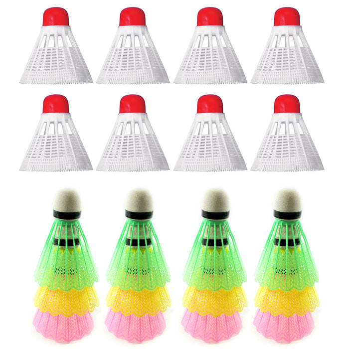 12 pcs Training Exercise Nylon Shuttlecocks Birdies Badminton Ball Game Sport