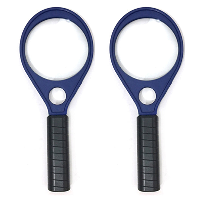 2 Reading Magnifier Glass Handheld Magnifying Glasses Lens Jewelry Loupe Loop