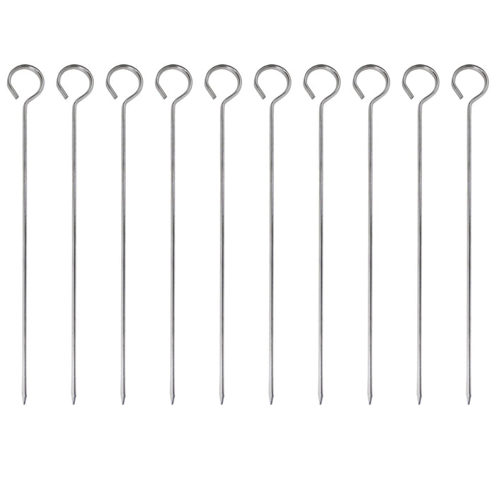 24 Pc Stainless Steel BBQ Skewers 11.8" Metal Cooking Barbecue Kebab Stick Grill