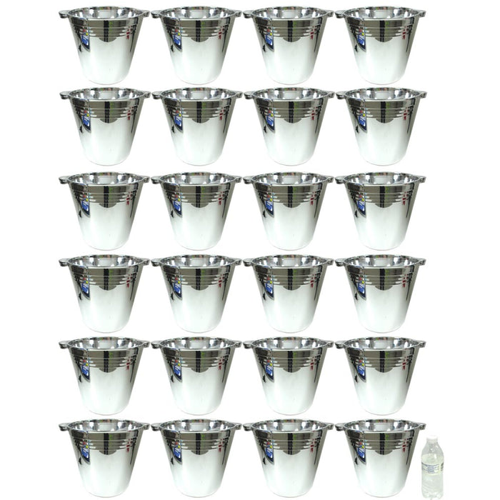 24 Plastic Reusable Ice Buckets 5.9L Tubs Cooler Wine Champagne Bar Beer Chiller