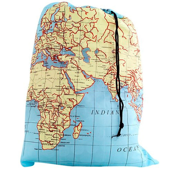 WORLD MAP TRAVEL DIRTY LAUNDRY BAG KEEPER KEEP YOUR DIRTY CLOTHES SEPERATE DORM
