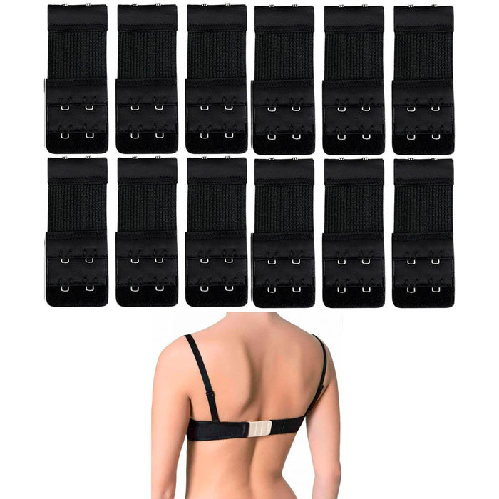 12pcs Hook Ladies Elastic Soft Bra Extender Strap Extension Underwear Strap Belt
