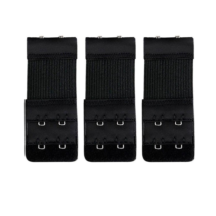 6pcs Black Bra Strap Extender Clasp Hook Low Back Backless Converter Adjustable